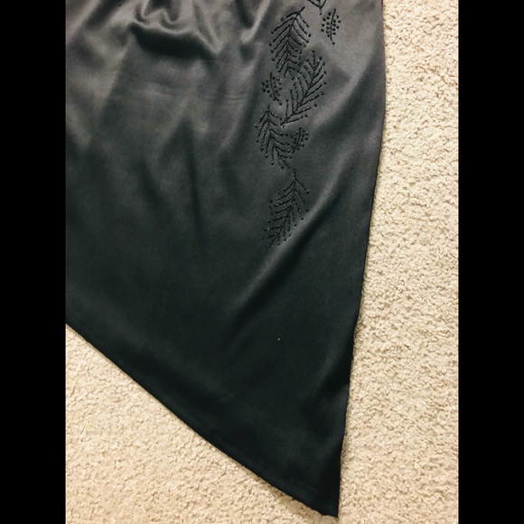 CDC Party Dress 8P Beaded Embellishments Asymmetrical Straps party small black - Picture 11 of 16